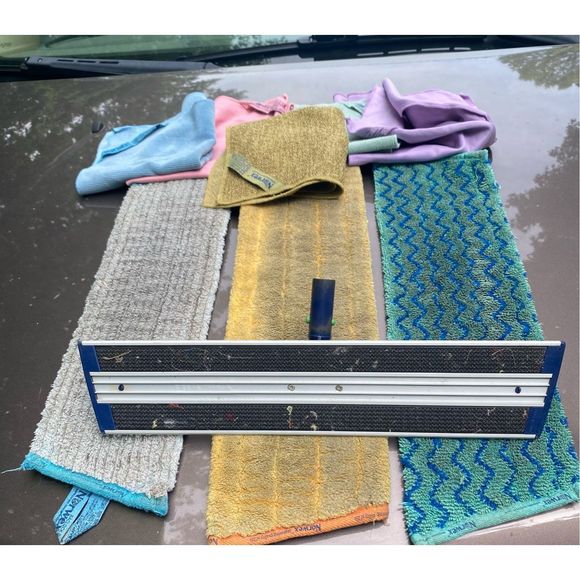NORWEX Mop System w/ 3 used Pads 5 Hand cloth for window polish 2 enviro 1 fruit - Picture 7 of 16